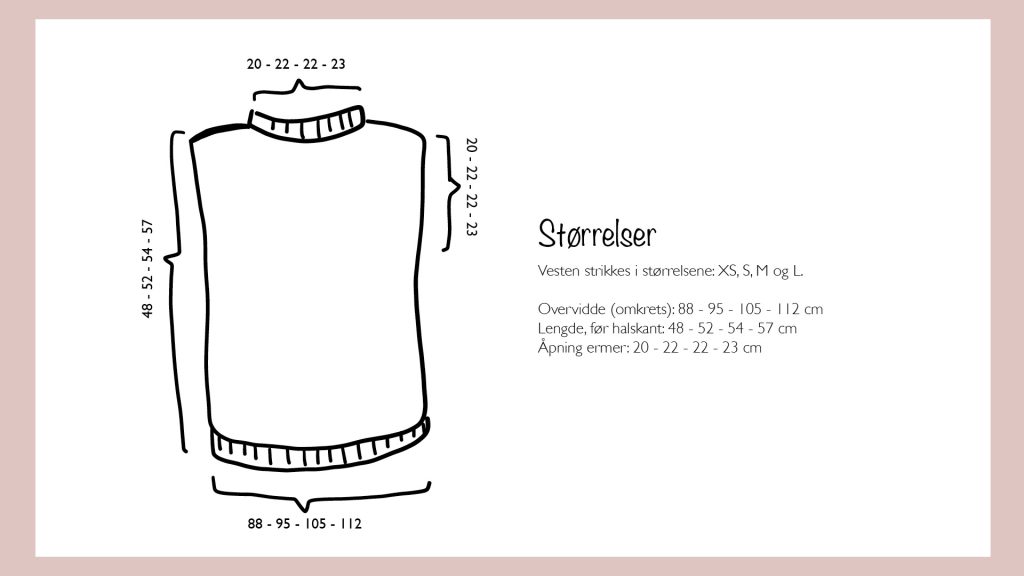 Tegning med størrelser, vest.